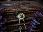 Charger l&#39;image dans la galerie, Pic à cheveux Aventurine - Laiton &amp; Bronze
