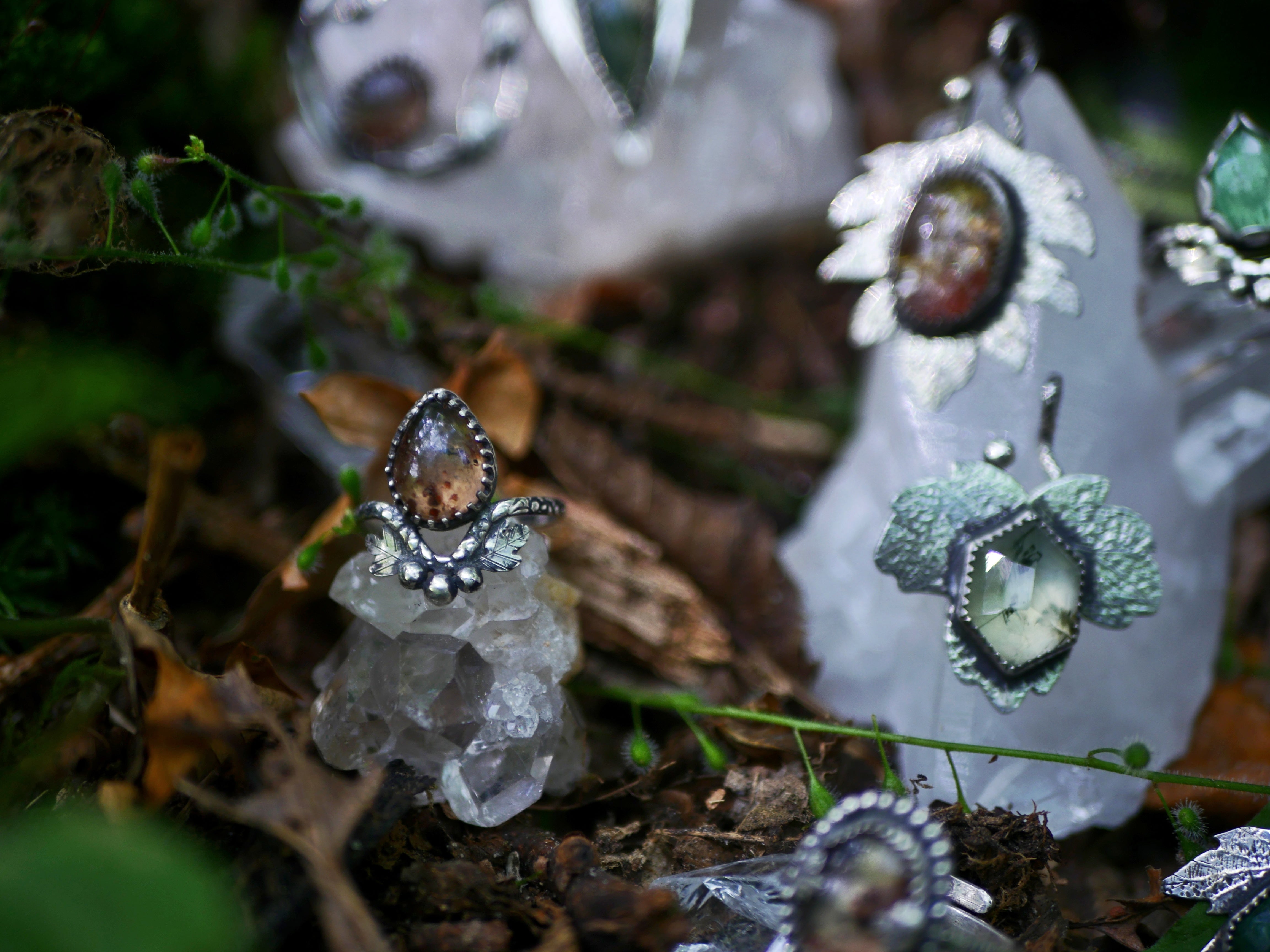 Collier "Forêt Enchantée" VIII - Prehnite - Argent 925