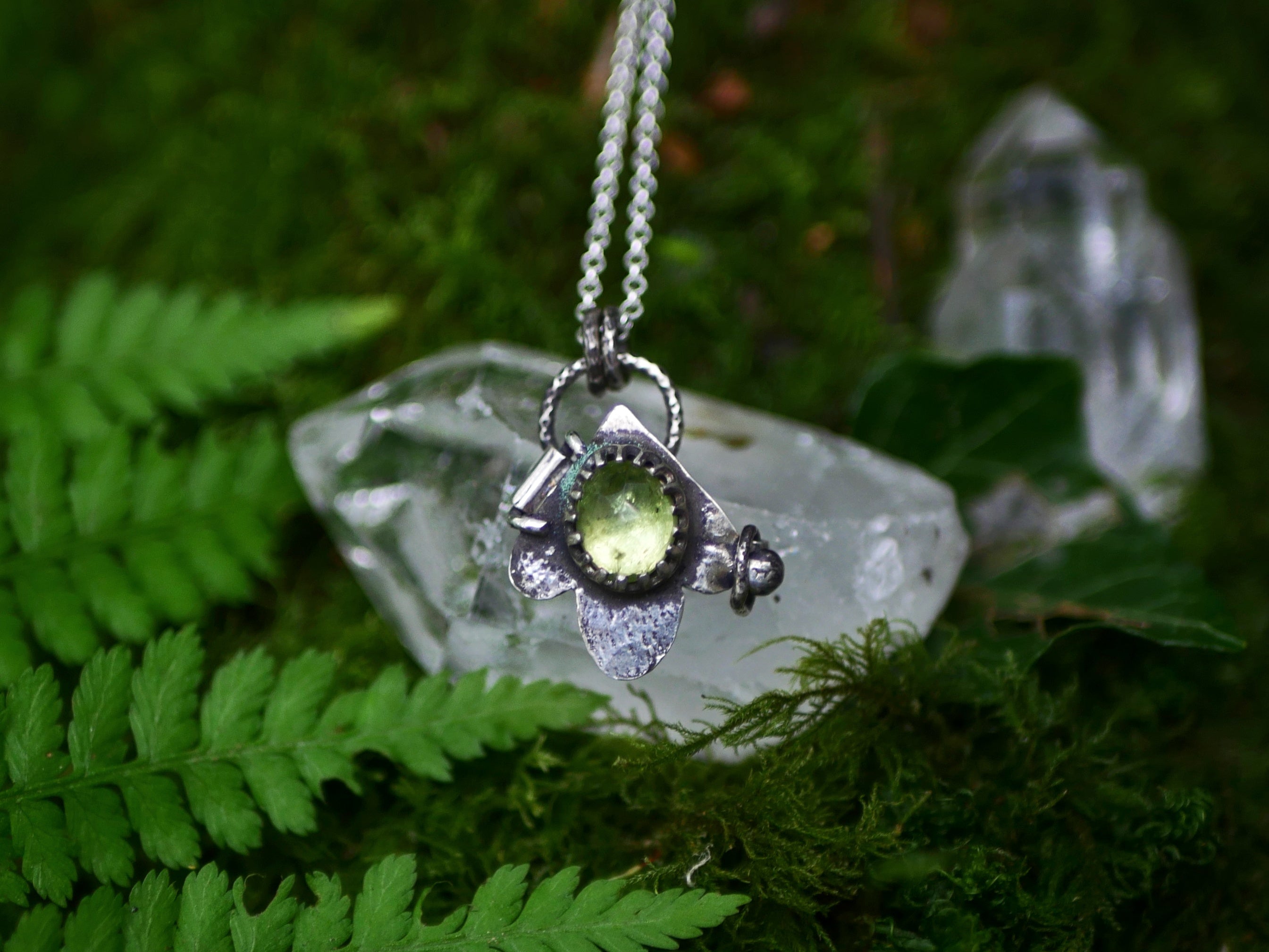 Collier "Forêt Enchantée" XI - Péridot - Argent 925