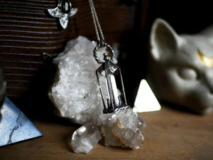 Collier Lanterne II - Cristal de roche - Argent 925