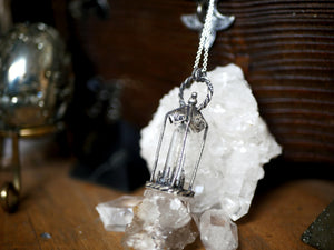 Collier Lanterne II - Cristal de roche - Argent 925