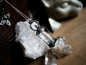 Collier Lanterne II - Cristal de roche - Argent 925