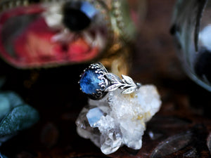 RÉSERVÉE HÉLÈNE - Bague Nacre & Feuilles - Argent 925