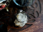 Charger l&#39;image dans la galerie, RÉSERVÉE HÉLÈNE - Bague Nacre &amp; Feuilles - Argent 925
