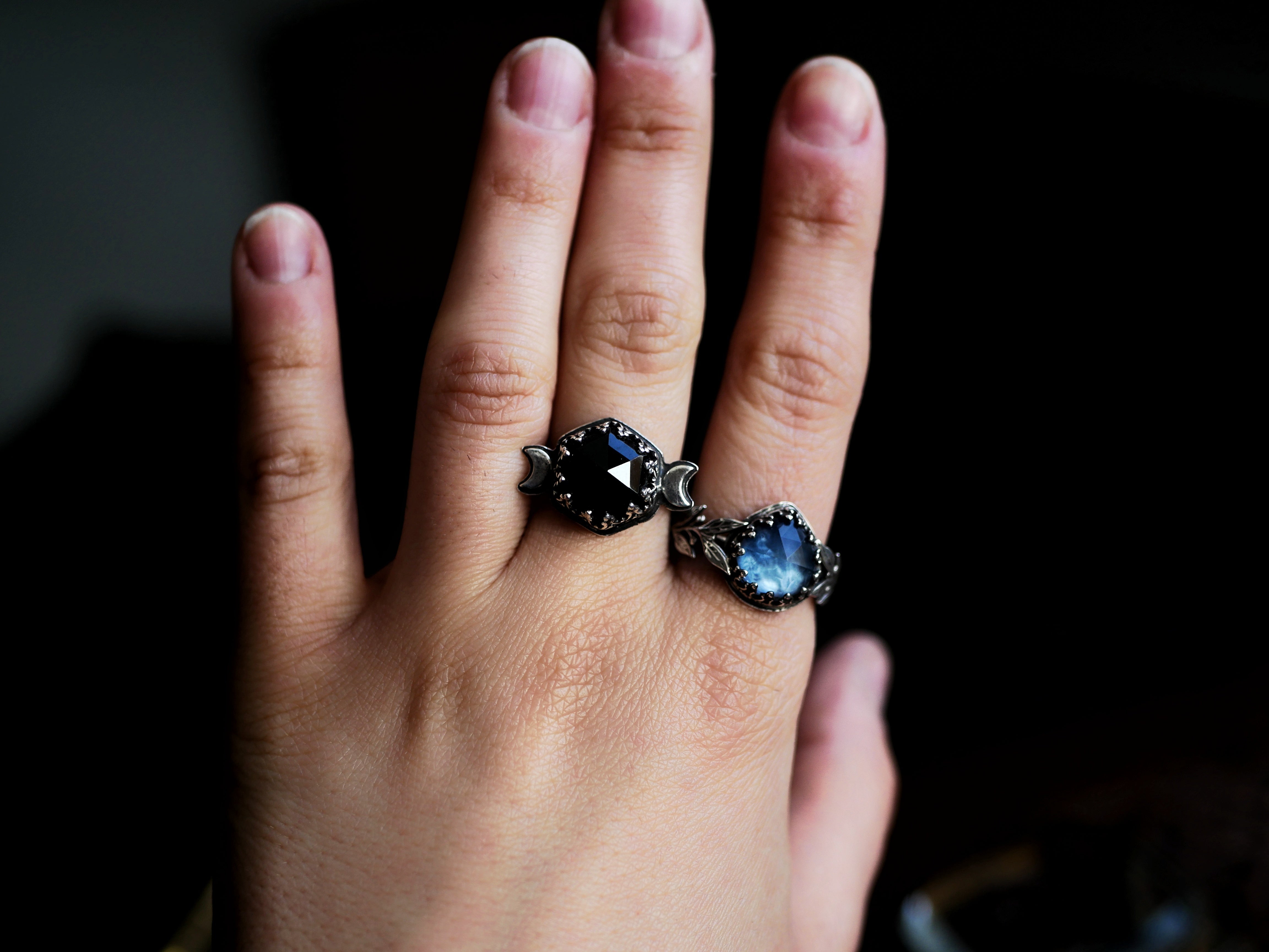 RÉSERVÉE HÉLÈNE - Bague Nacre & Feuilles - Argent 925