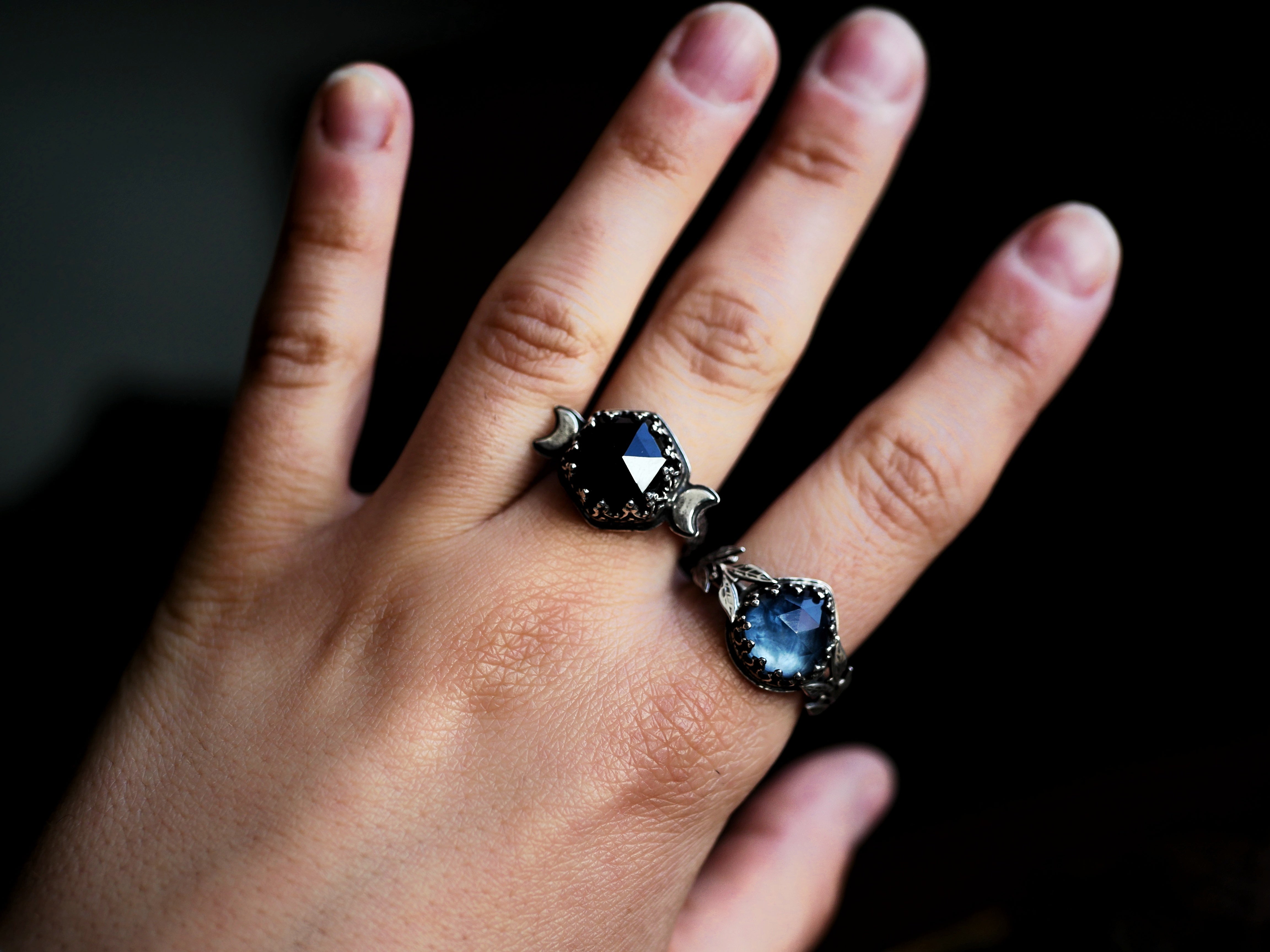 RÉSERVÉE HÉLÈNE - Bague Nacre & Feuilles - Argent 925