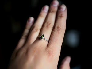 RÉSERVÉE LARA - Bague Opale Noire - Argent 925