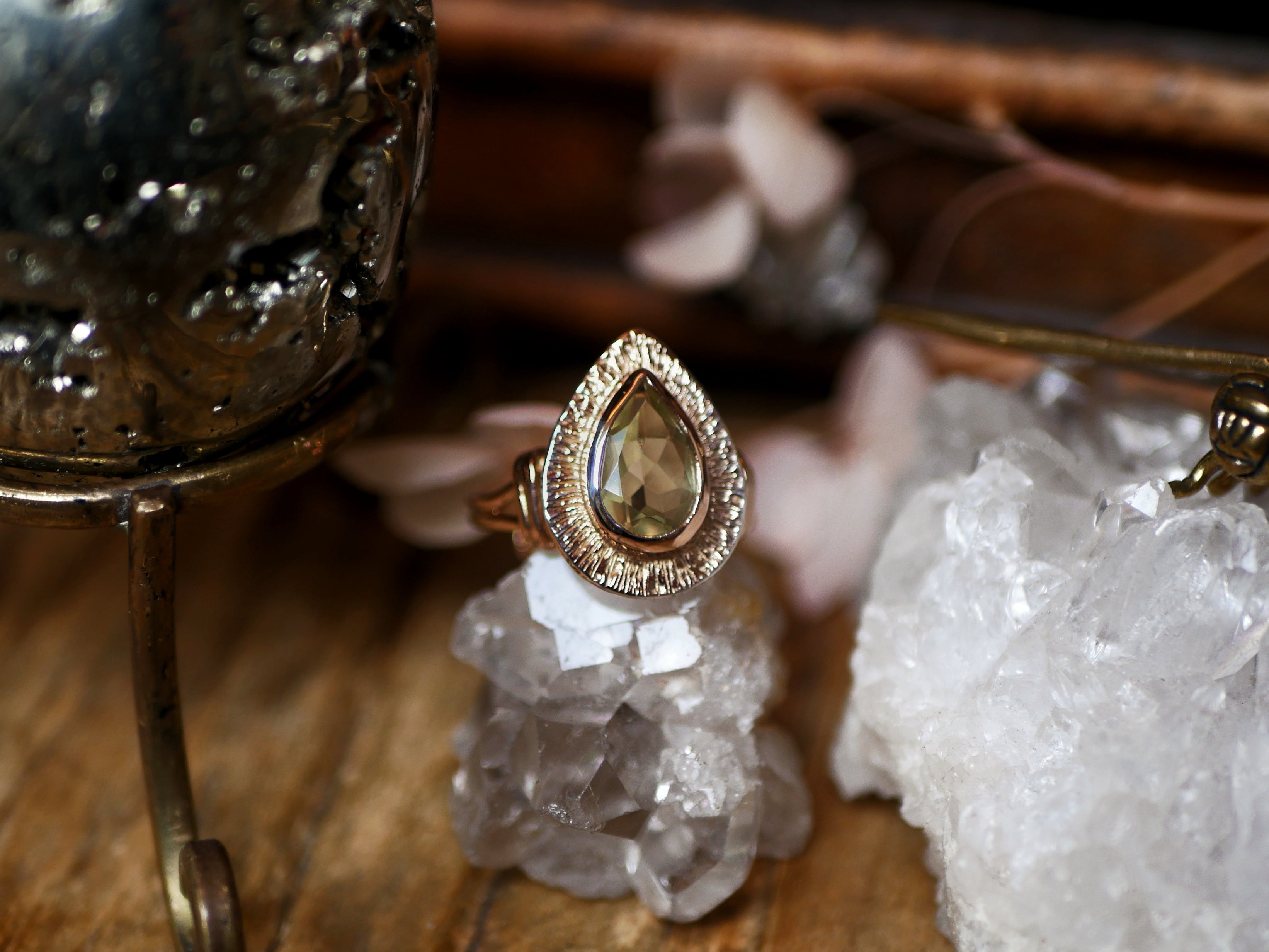 Réservé Eve - Bague Quartz Citron - Vermeil