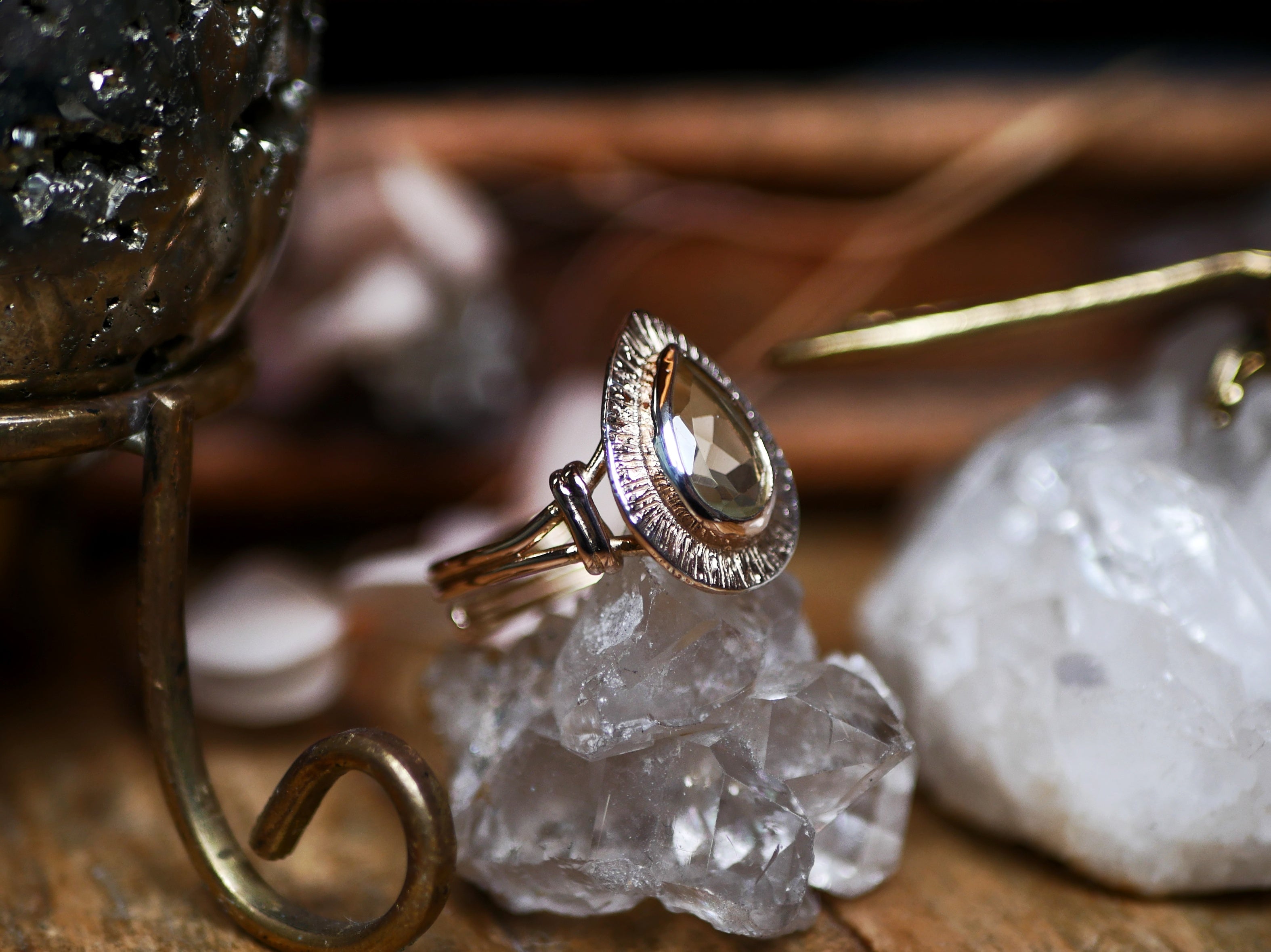 Réservé Eve - Bague Quartz Citron - Vermeil