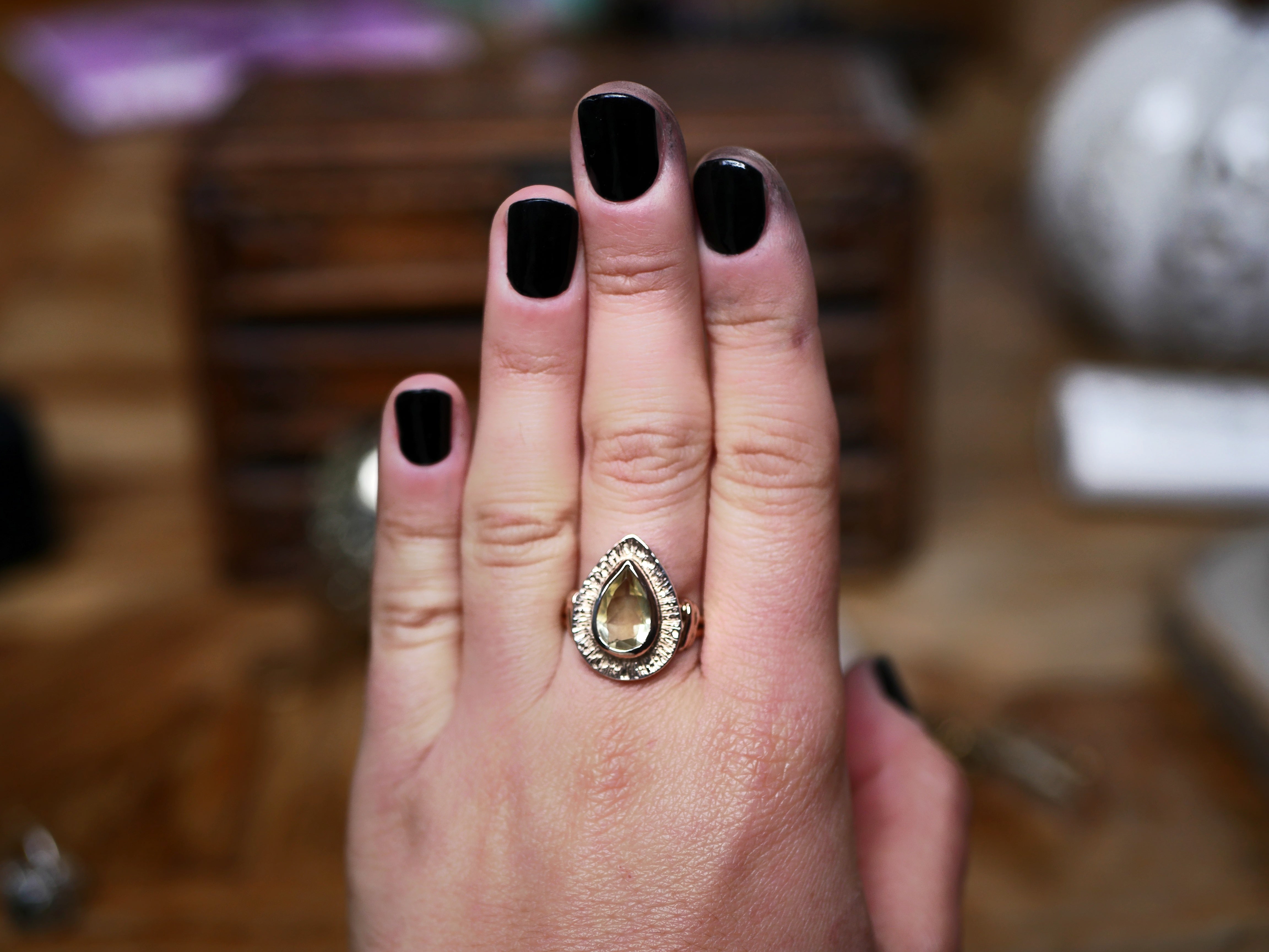 Réservé Eve - Bague Quartz Citron - Vermeil
