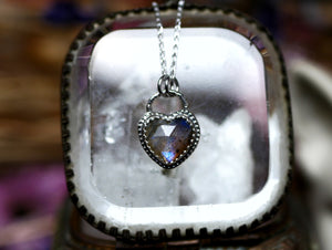 Collier Coeur de Labradorite I - Argent 925