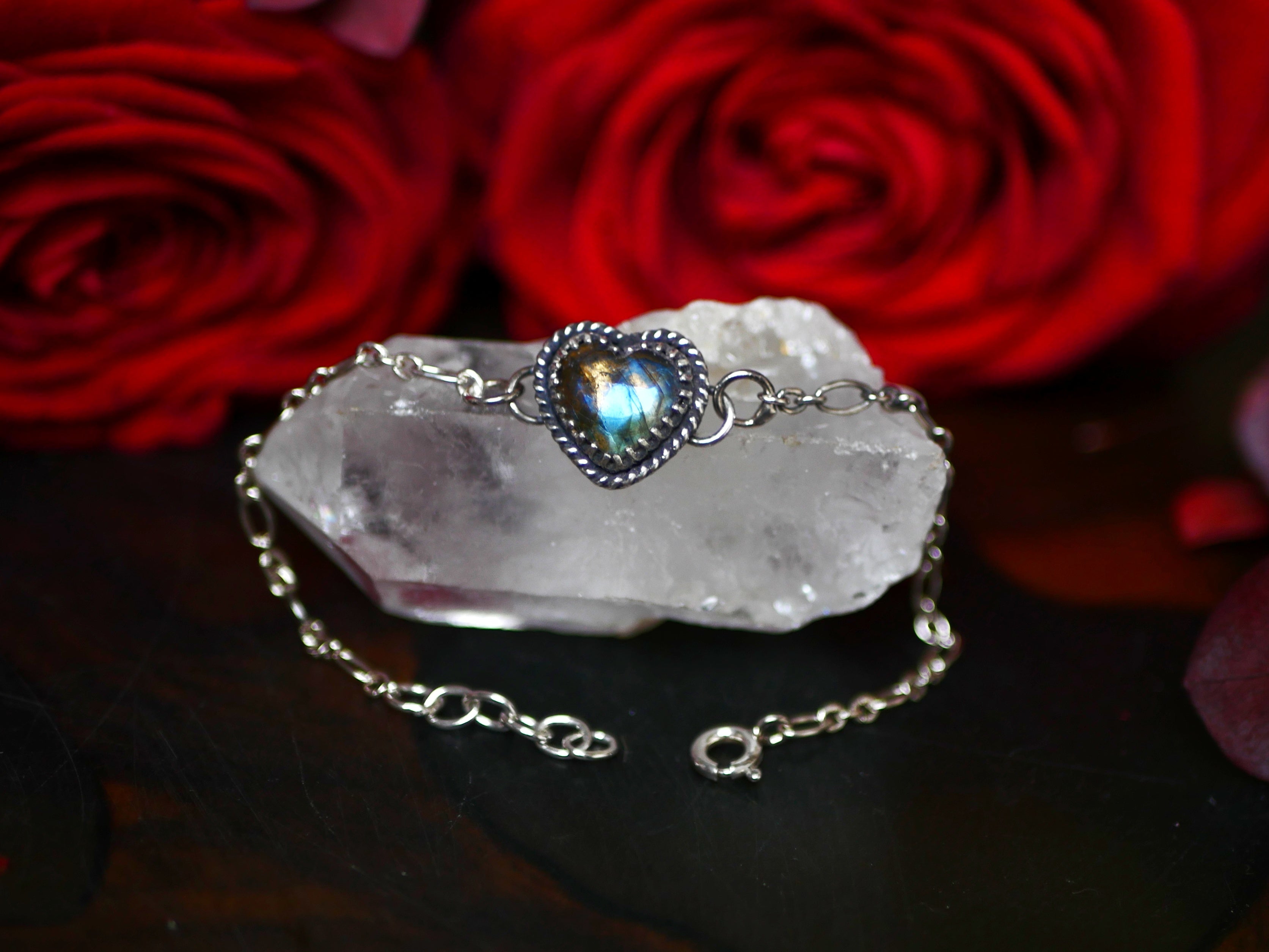 Bracelet Coeur de Labradorite - Argent 925