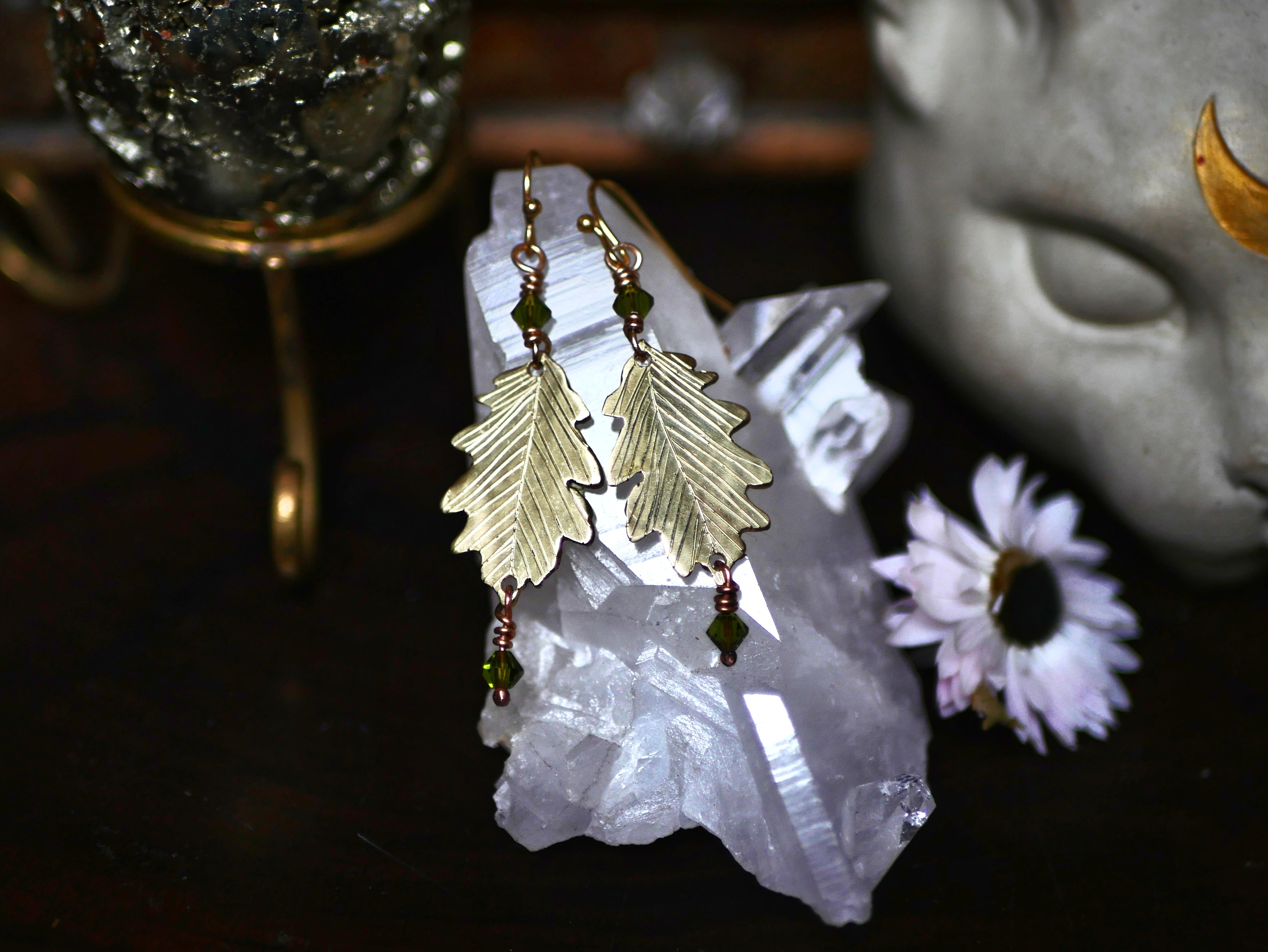 Boucles d'oreilles Feuilles III - Laiton