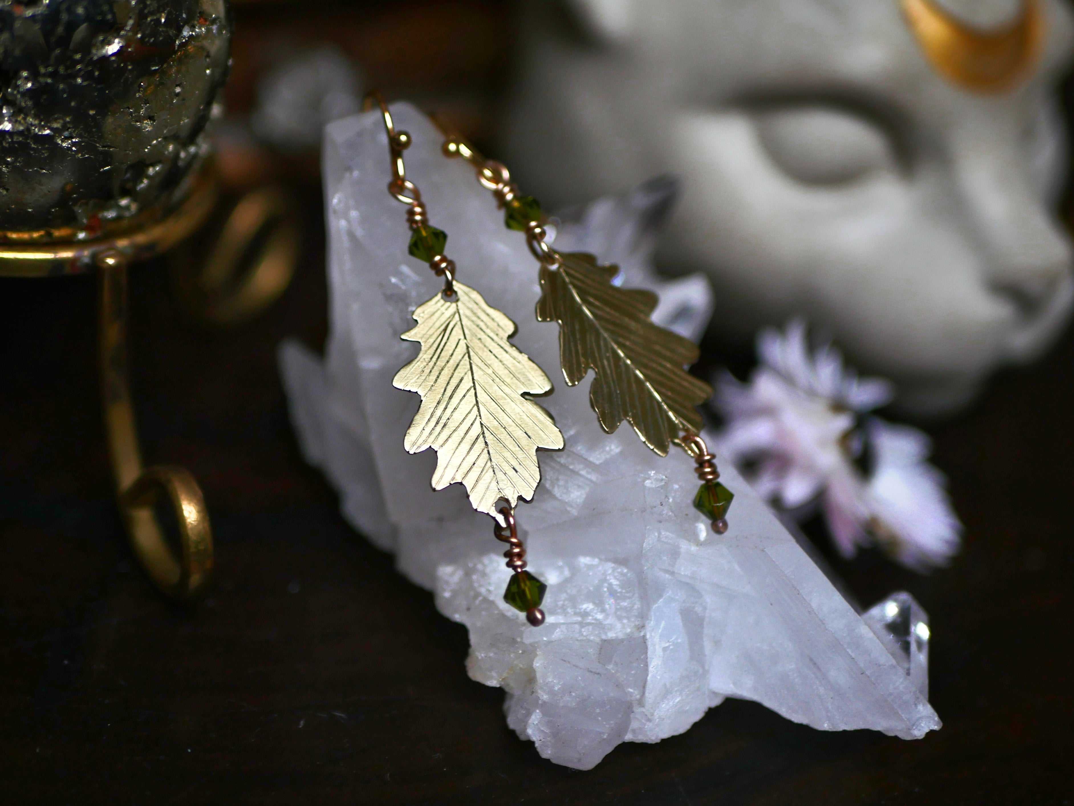 Boucles d'oreilles Feuilles III - Laiton