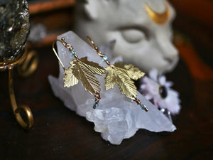 Boucles d'oreilles Feuilles IV - Laiton