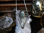 Charger l&#39;image dans la galerie, Collier Fiole d&#39;Harmonie - Fluorine, Prehnite, Aventurine - Argent 925
