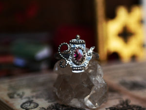 Bague "Wonderland" VI - Tourmaline Watermelon - Argent 925