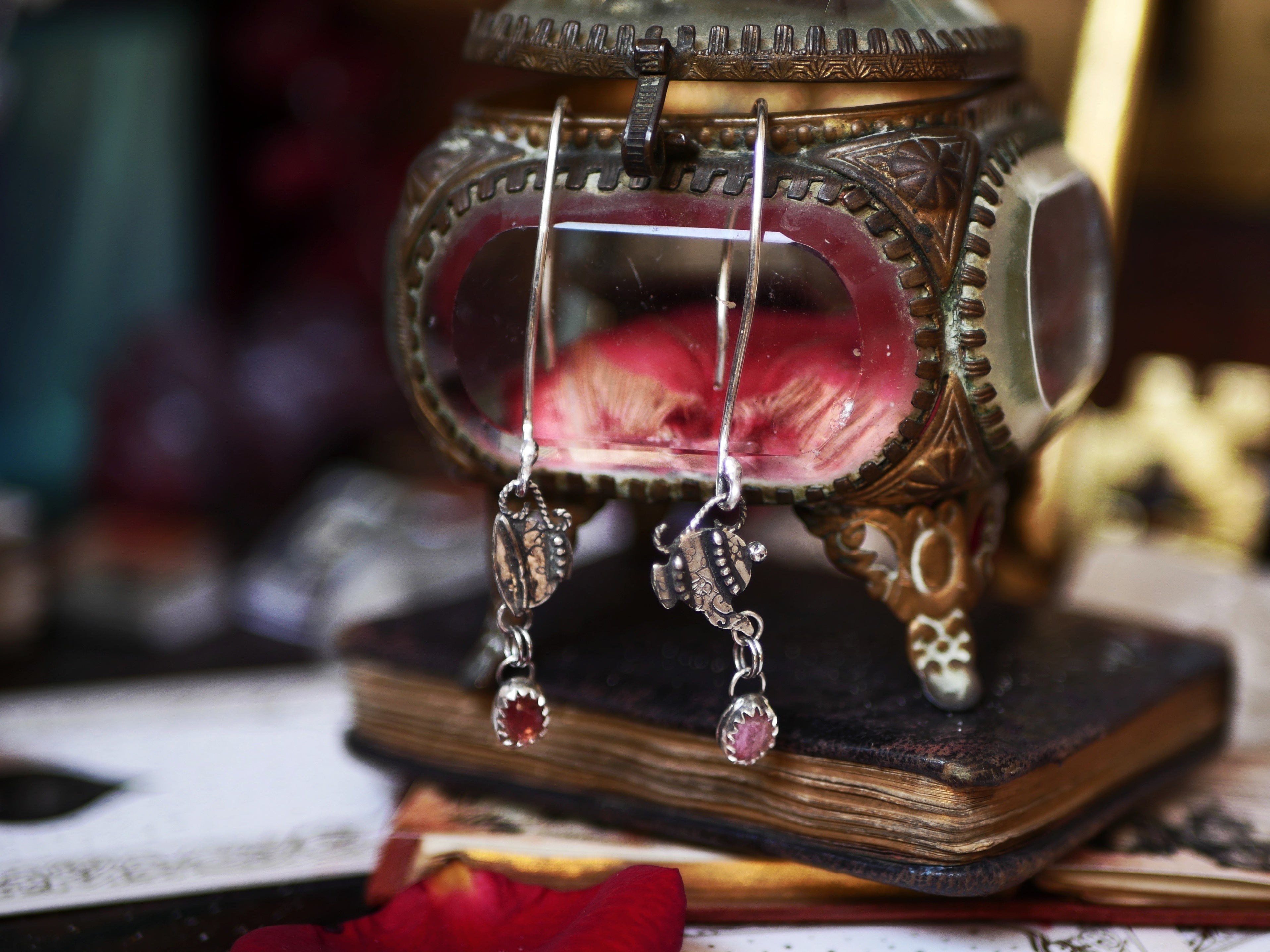 Boucles d'oreilles "Wonderland" III - Tourmaline Watermelon - Argent 925