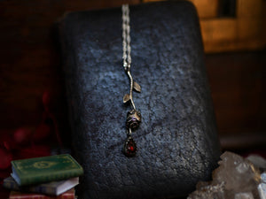 Collier "Wonderland" IV - Grenat Rouge - Argent 925