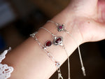 Charger l&#39;image dans la galerie, Bracelet &quot;Wonderland&quot; II - Grenat Rouge - Argent 925
