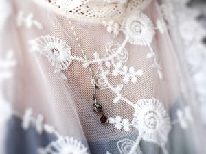 Collier "Wonderland" IV - Grenat Rouge - Argent 925