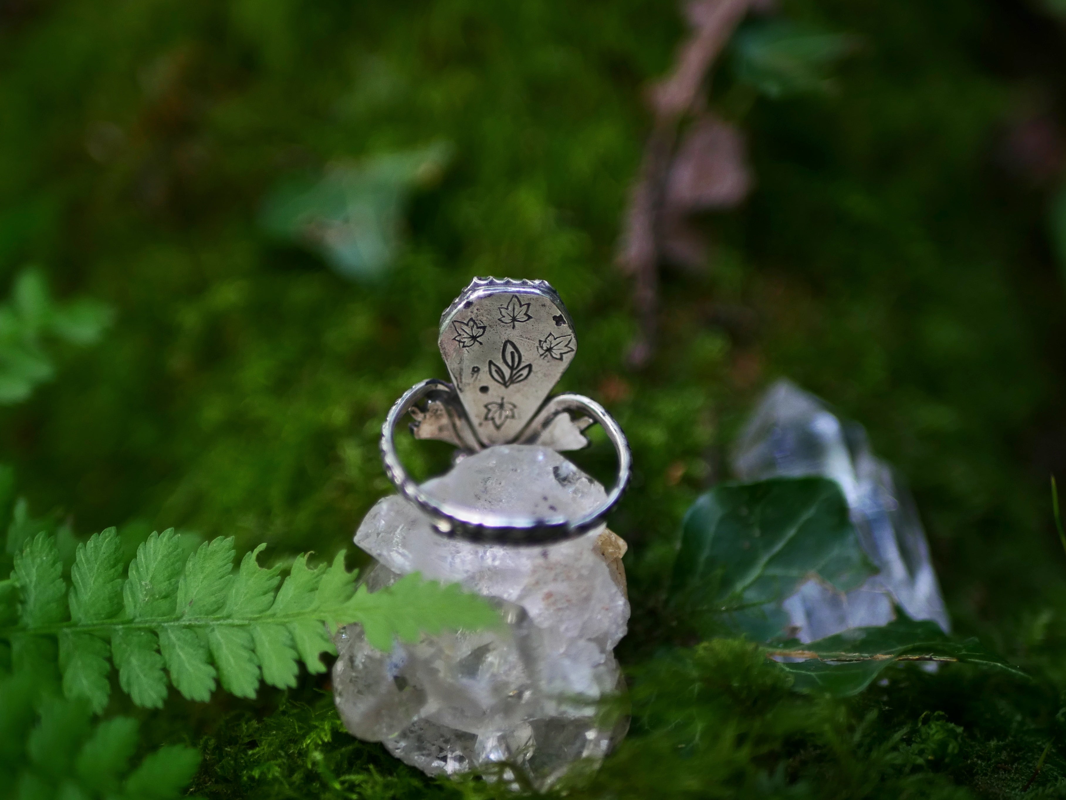 Bague "Forêt Enchantée" IV - Fluorine - Argent 925