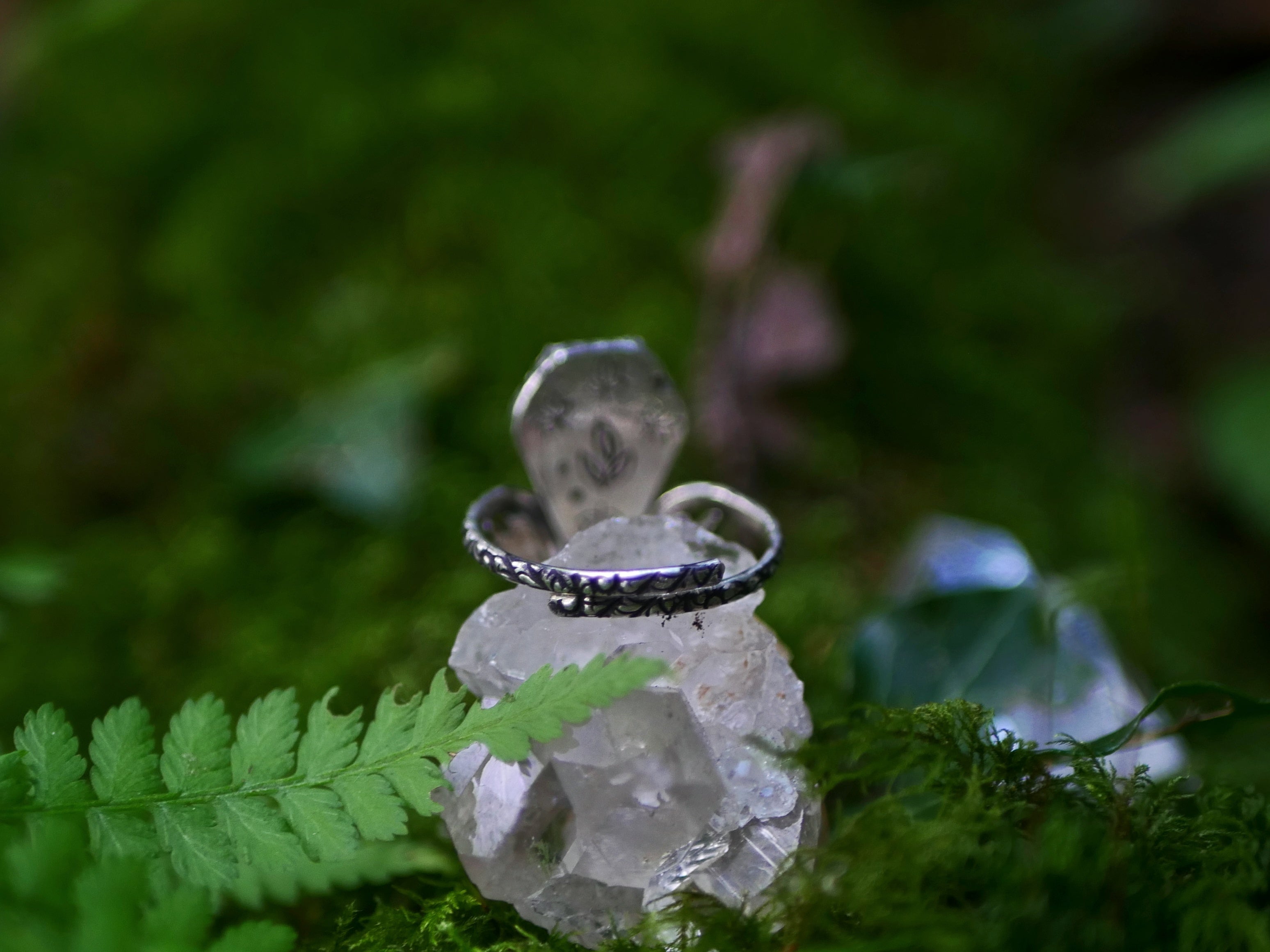 Bague "Forêt Enchantée" IV - Fluorine - Argent 925