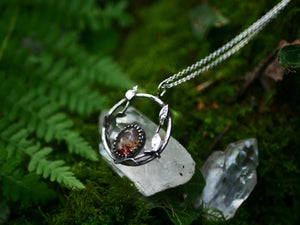 Collier "Forêt Enchantée" III - Quartz grenat - Argent 925