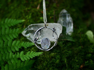 Collier "Forêt Enchantée" III - Quartz grenat - Argent 925