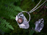 Charger l&#39;image dans la galerie, Collier &quot;Forêt Enchantée&quot; I - Quartz chaman (Lodolite) - Argent 925
