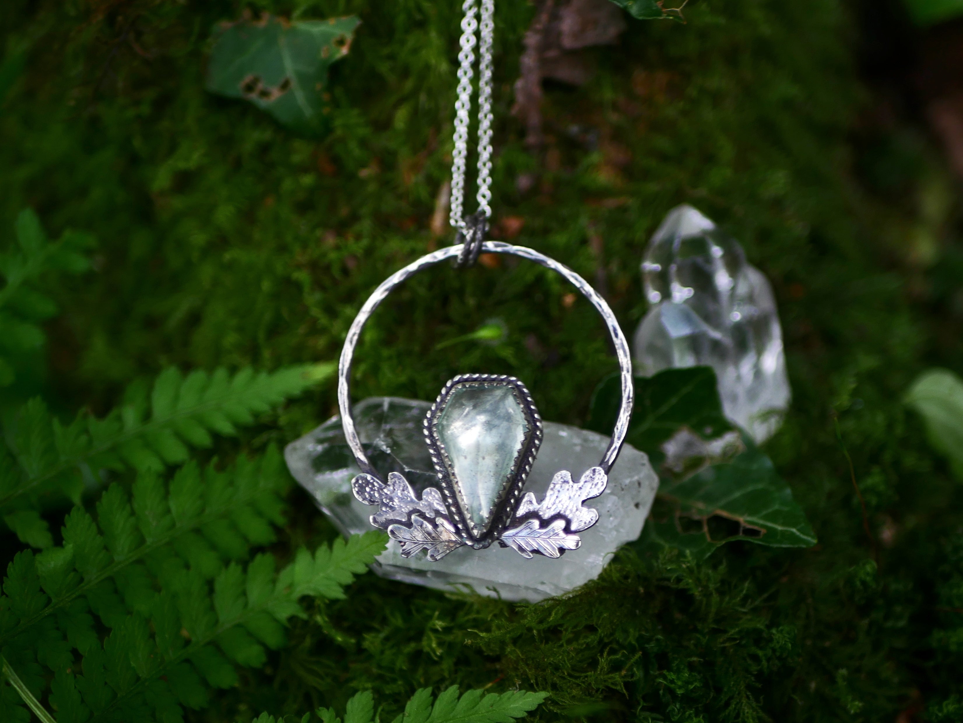 Collier "Forêt Enchantée" II - Fluorine - Argent 925