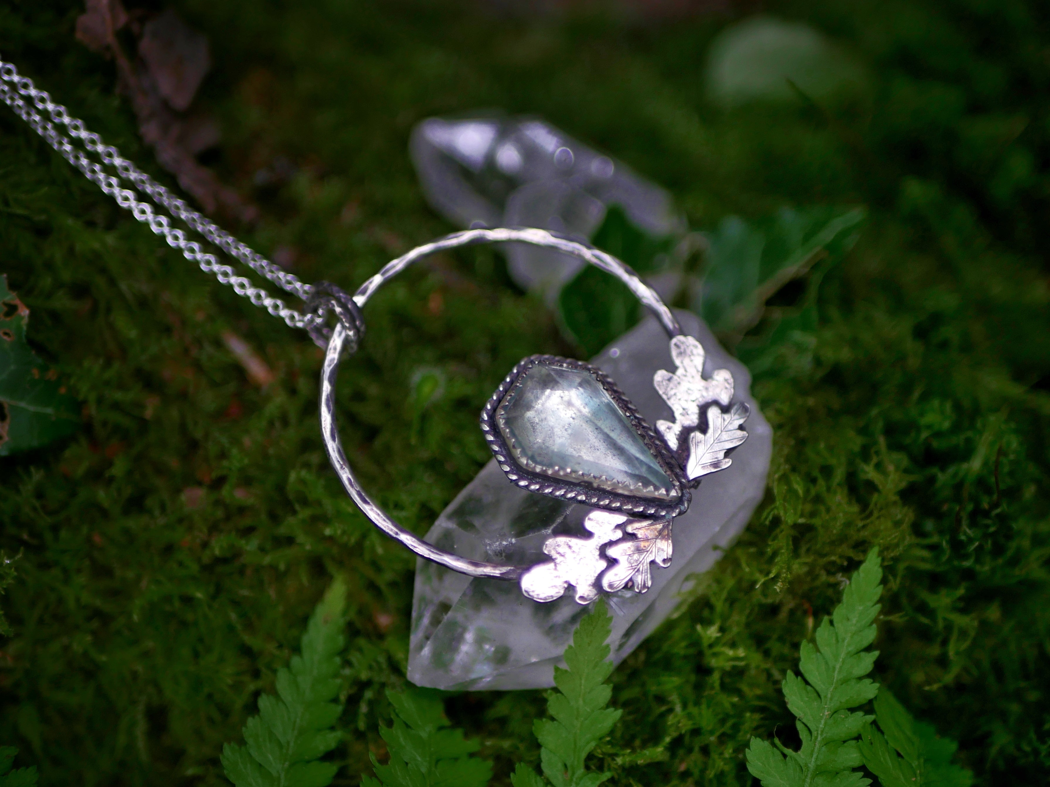 Collier "Forêt Enchantée" II - Fluorine - Argent 925