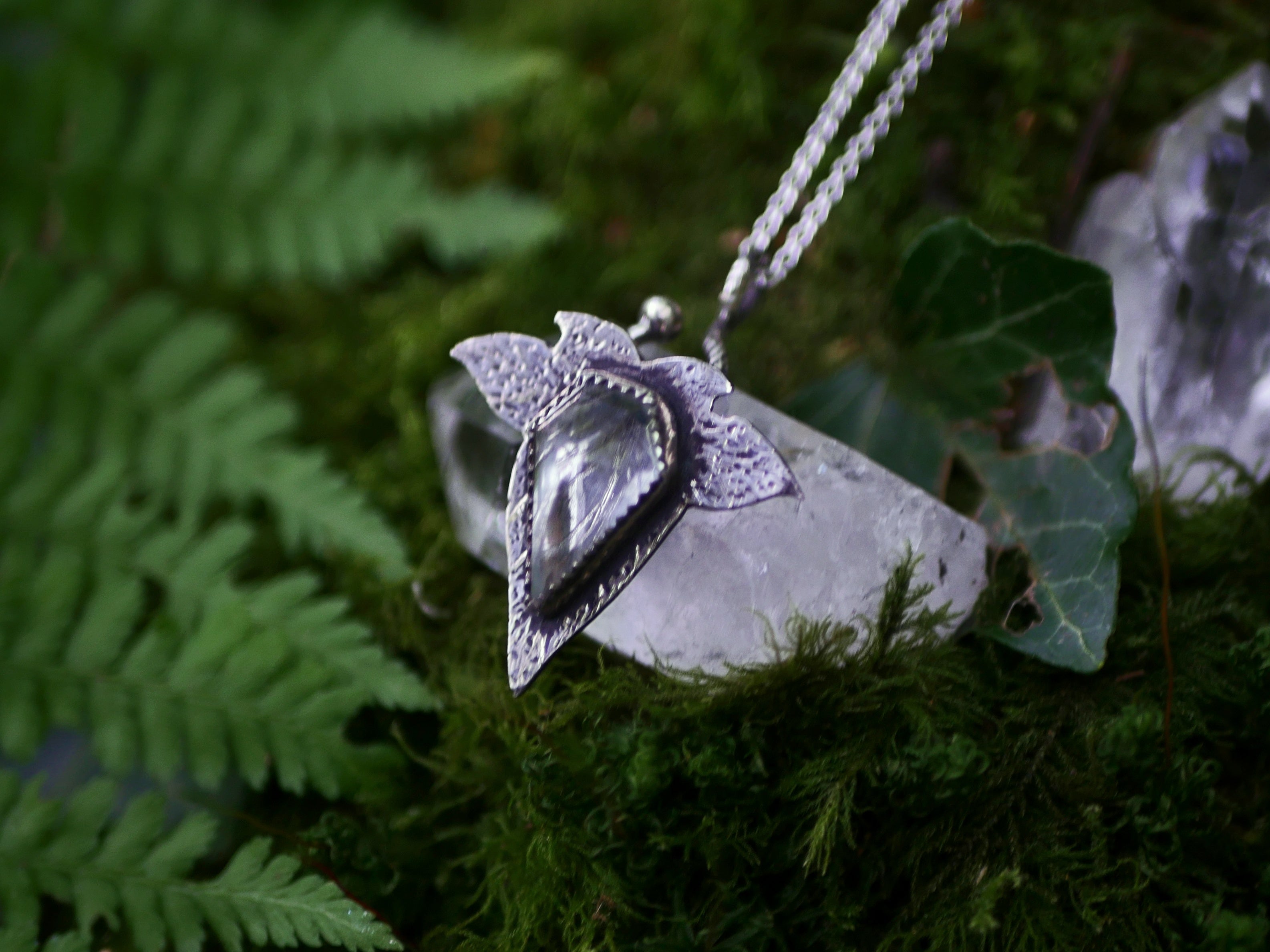 Collier "Forêt Enchantée" VI - Fluorine - Argent 925