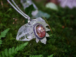 Charger l&#39;image dans la galerie, Collier &quot;Forêt Enchantée&quot; IX - Quartz Chaman (Lodolite) - Argent 925
