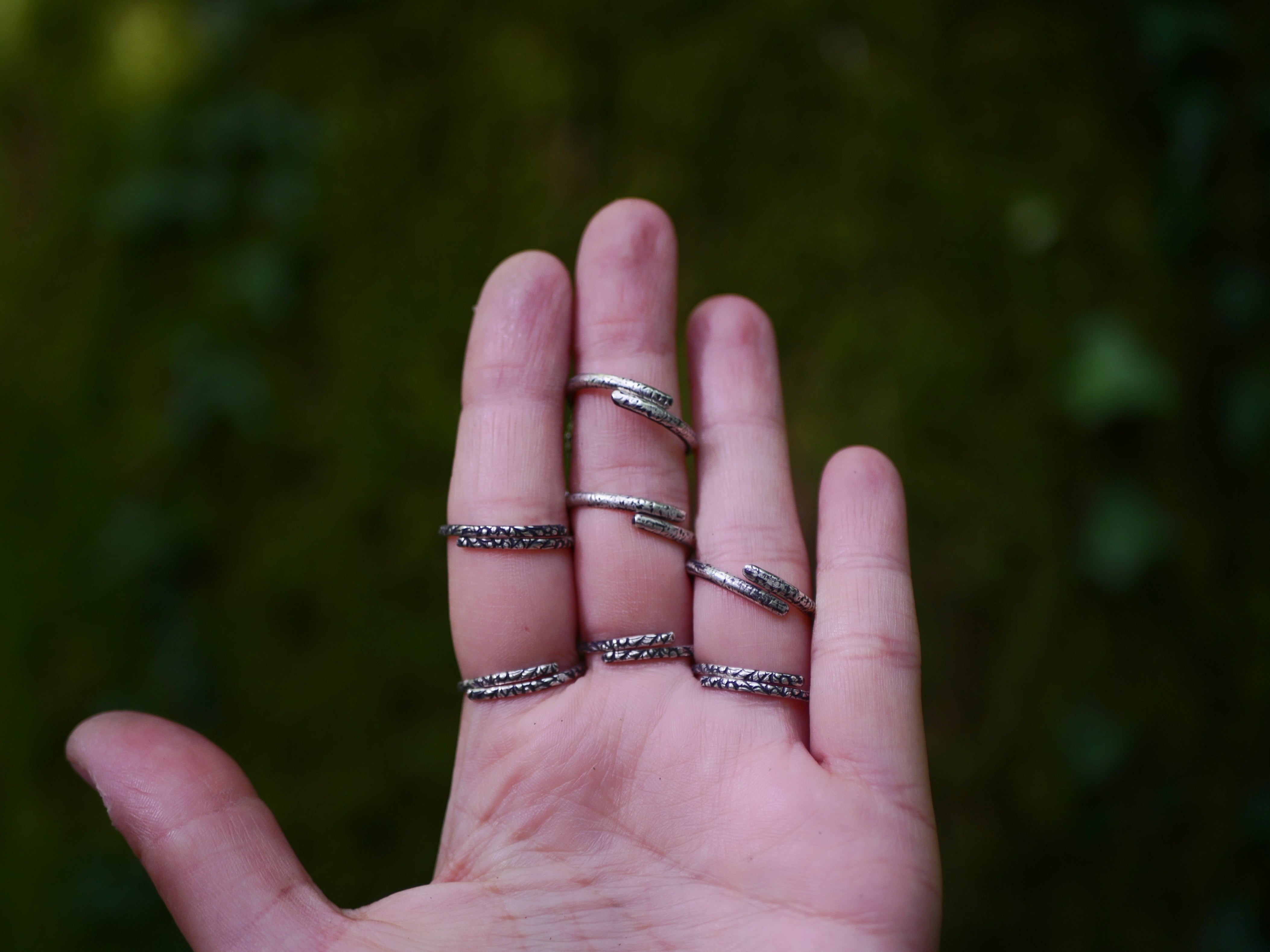 Bague "Forêt Enchantée" III - Quartz Chaman (Lodolite) - Argent 925