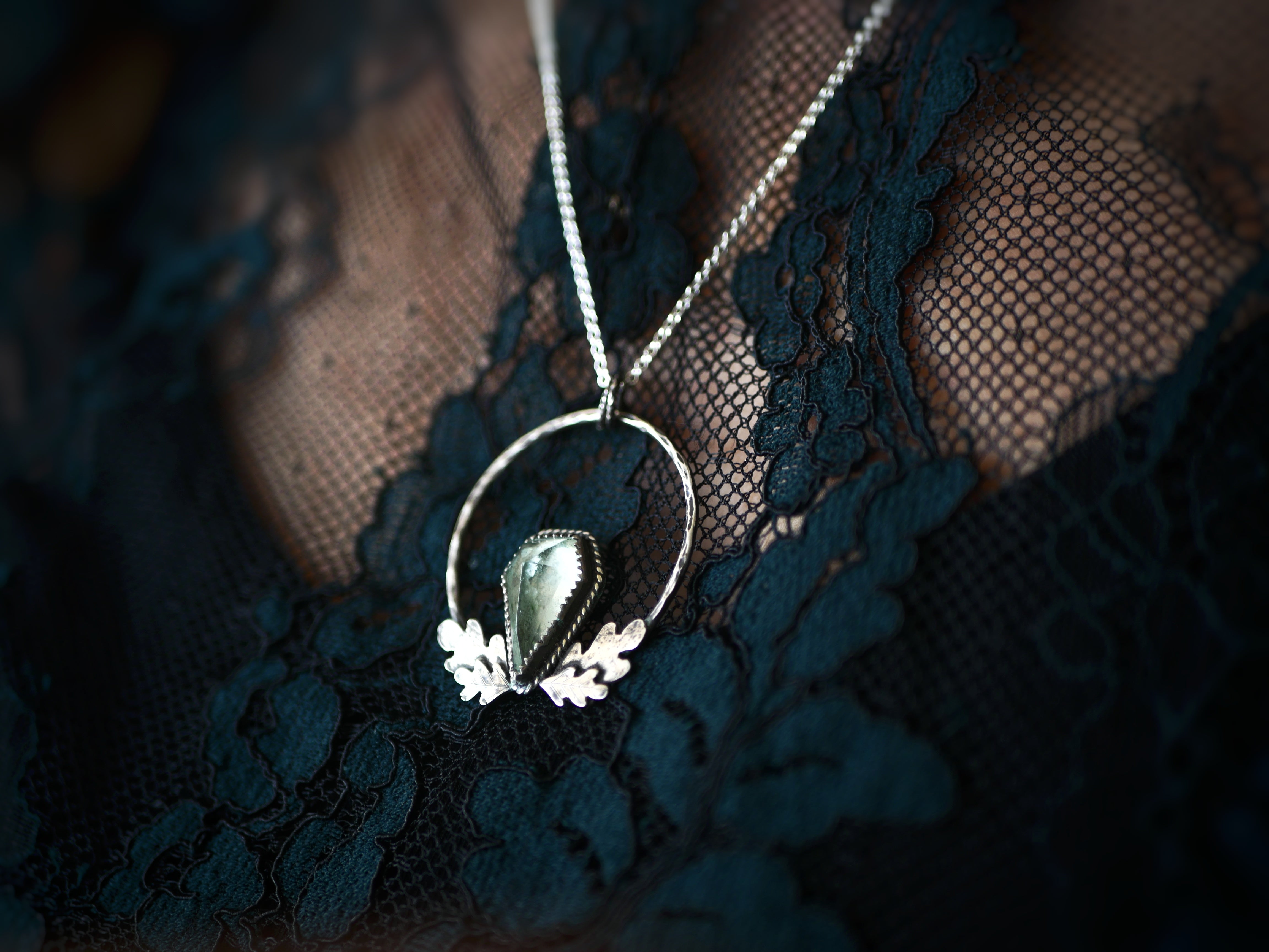 Collier "Forêt Enchantée" II - Fluorine - Argent 925