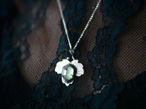 Collier "Forêt Enchantée" VIII - Prehnite - Argent 925