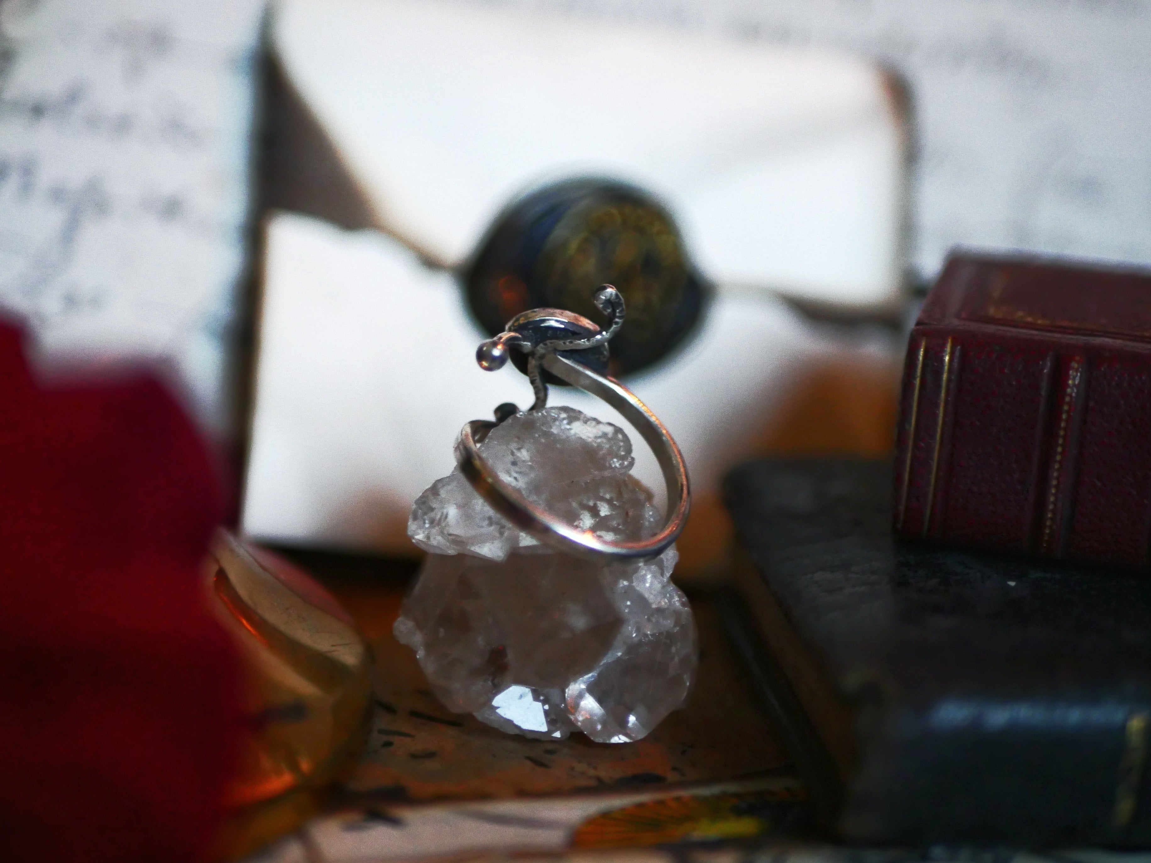 Bague "Guerrières de Lumière" III - Kyanite verte - Argent 925