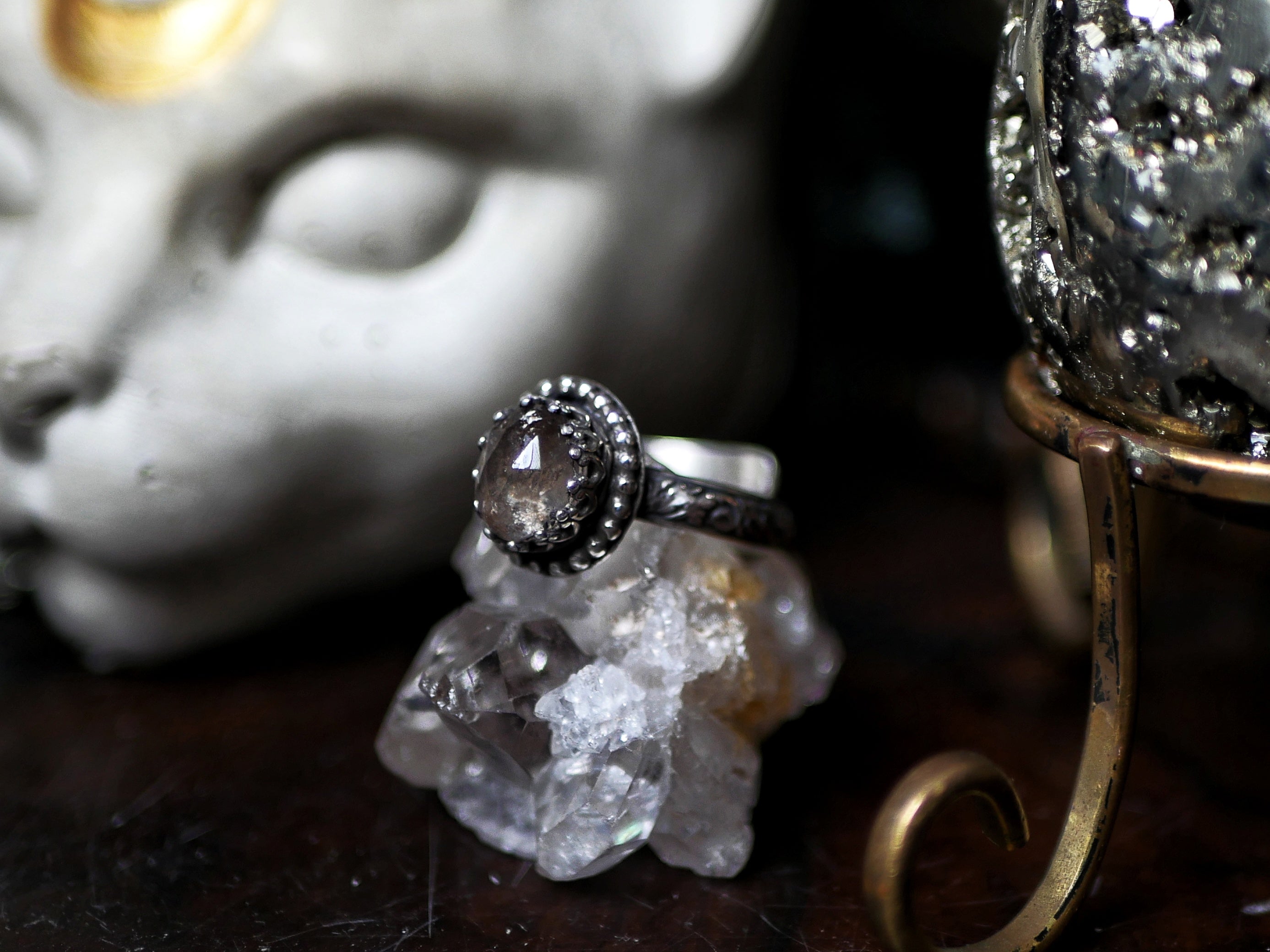 Bague réglable Diamant d'Herkimer VI - Argent 925