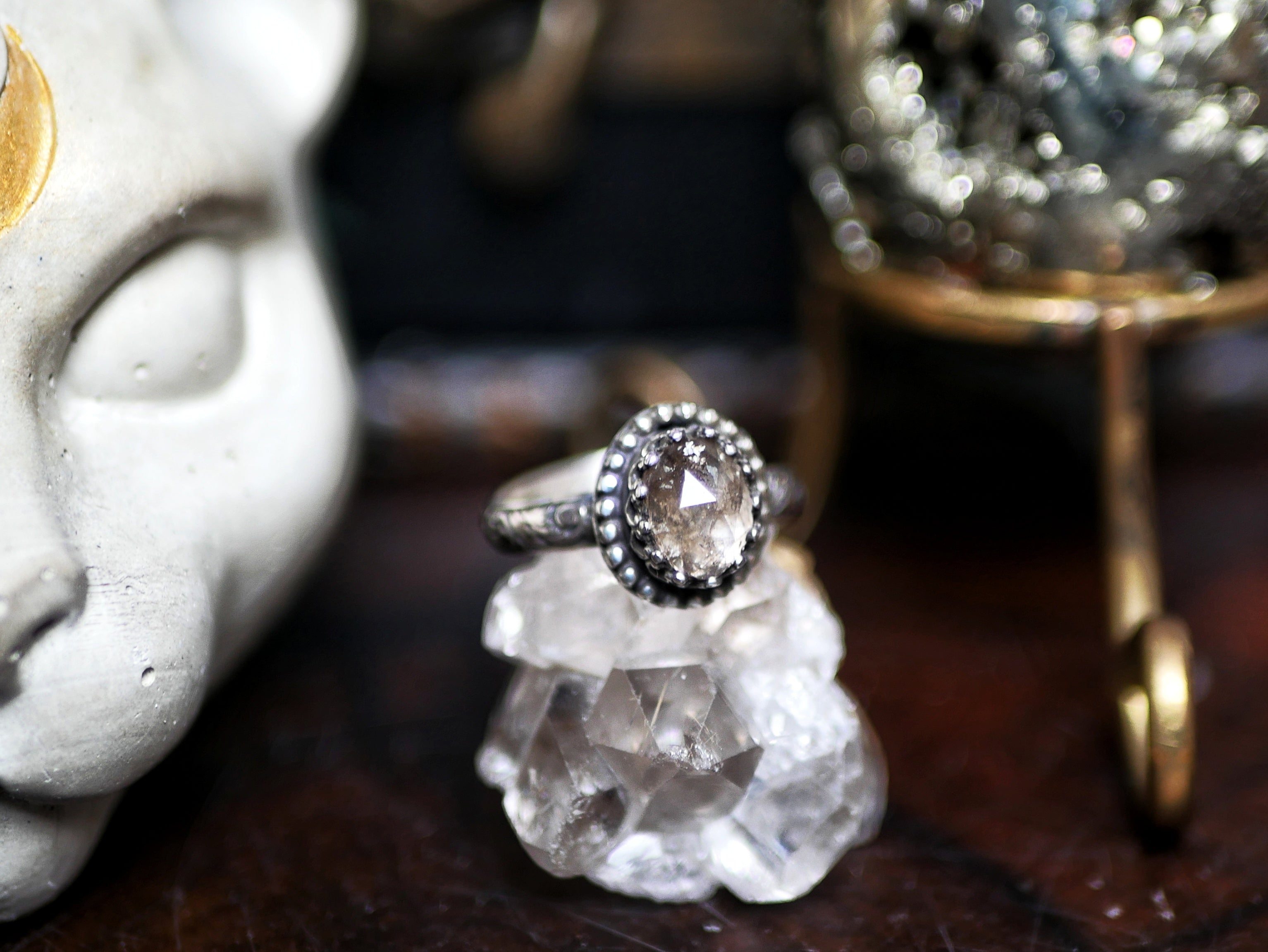 Bague réglable Diamant d'Herkimer VI - Argent 925