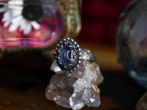 Réservée - Bague réglable Lune II - Quartz - Argent 925