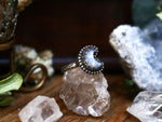 Charger l&#39;image dans la galerie, Bague Lune réglable - Pierre de Lune - Argent 925
