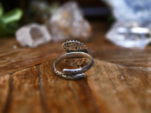Bague Lune réglable - Pierre de Lune - Argent 925