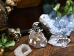 Charger l&#39;image dans la galerie, Bague Lune réglable - Diamant d&#39;Herkimer - Argent 925
