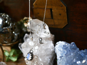 Collier Pampilles Lune - Pierre de Lune - Argent 925