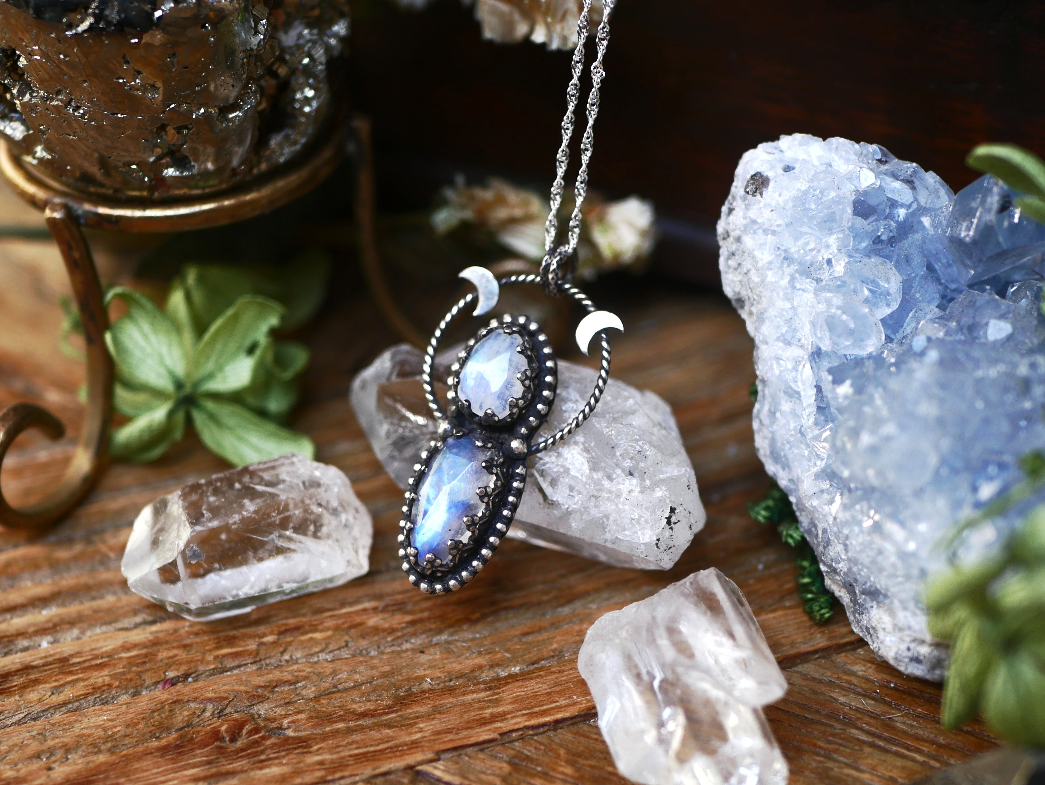 Collier Déesse Lunaire - Pierre de Lune - Argent 925