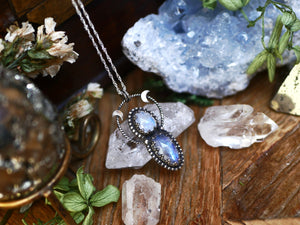 Collier Déesse Lunaire - Pierre de Lune - Argent 925
