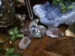 Charger l&#39;image dans la galerie, Collier Lune - Aigue marine mousse - Argent 925
