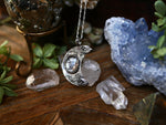 Charger l&#39;image dans la galerie, Collier Lune - Aigue marine mousse - Argent 925
