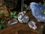 Charger l&#39;image dans la galerie, Collier Lune - Aigue marine mousse - Argent 925
